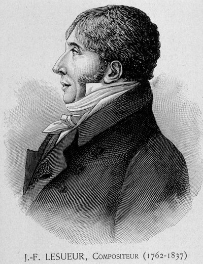 法国作曲家Jean Francois Lesueur (1762 - 1837)的肖像 作者 未知艺术家