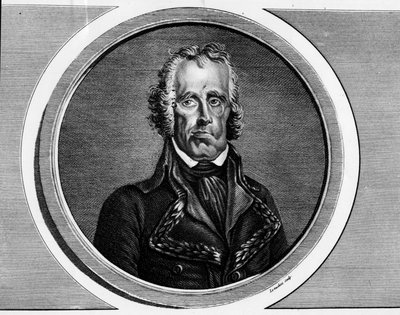 让-尼古拉-胡沙尔（1738-1793）的肖像，法国将军。雕刻于 "法国革命历史画作全集，共三卷"。1804. 作者 未知艺术家