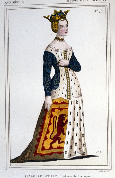 珍妮的肖像 - Isabelle Stuart (1426 - 1494/9)，布列塔尼公爵夫人。 作者 Unknown artist
