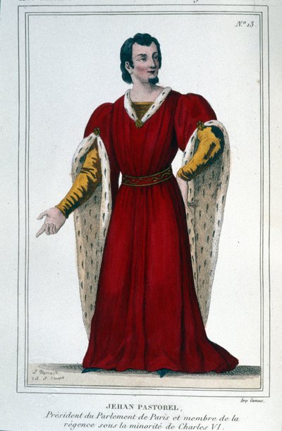 Portrait of Jehan Pastorel, President of the Paris Parliament and member of the regency under the minority of Charles VI 作者 未知艺术家