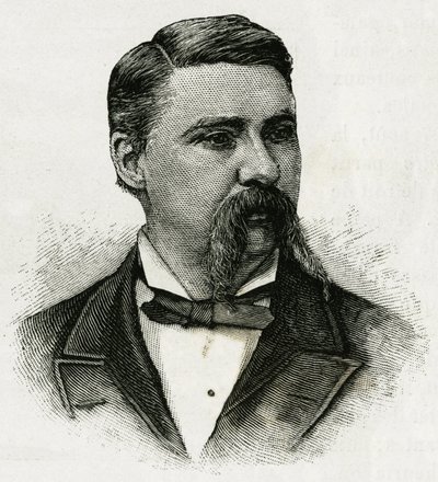 杰罗姆·J·柯林斯（Jerome J.Collins）的肖像，他是 La Jeannette 船员的气象学家，在执行北上任务时。 1879 年至 1881 年雕刻的“珍妮特之旅”，船长 G.W. 德龙。 发表于 Le Tour du monde, nouveau journal des voya 作者 未知艺术家