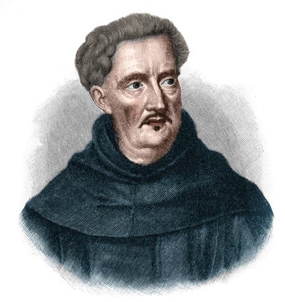 约翰-乌尔里希-梅杰尔，dit Abraham a Sancta (Santa) Clara 1607-1680的画像。奥地利巴洛克风格的流行预测者。 作者 未知艺术家