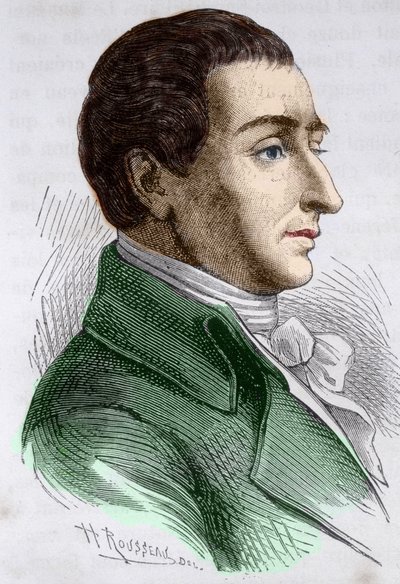 法国数学家Joseph Louis de Lagrange (1736-1813)的肖像。 作者 未知艺术家