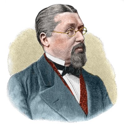 约瑟夫-维克多-冯-谢菲尔（1826 -1886）德国作家和诗人的肖像。 作者 未知艺术家
