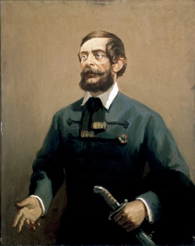 匈牙利政治家和革命家拉约什-科苏特肖像，约 1870 年（绘画） 作者 未知艺术家
