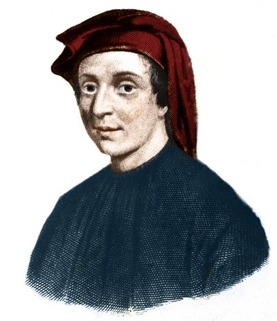 Leonardo Fibonacci (1170-1245)的肖像。(Leonard of Pisa)。意大利数学家。 作者 未知艺术家