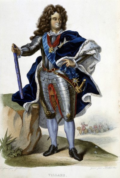 法国总理路易-克劳德-赫克托公爵（1653-1734）的肖像--载于 "Le Plutarque francais"，编辑。Langlois, 巴黎 作者 未知艺术家