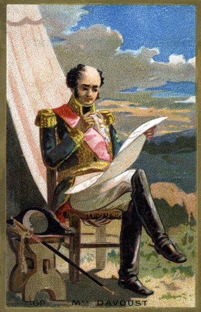 法国总理路易-尼古拉（Louis-Nicolas）-达沃特（Davout）（1770-1823）的肖像--19世纪末的铬版画 作者 未知艺术家