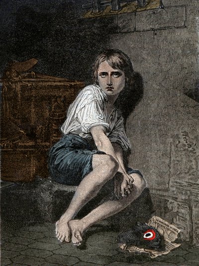 巴黎圣殿监狱中的路易十七（1785-1795）肖像” 作者 未知艺术家