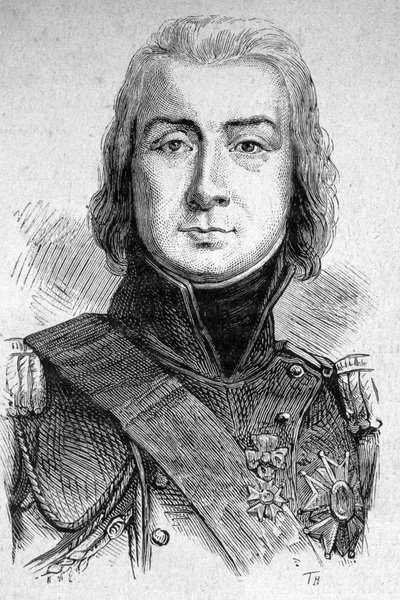 伊斯特拉公爵Marechal Bessieres（1768-1813）的肖像--载于 "当代人 "杂志，未注明日期，19世纪末。 作者 未知艺术家
