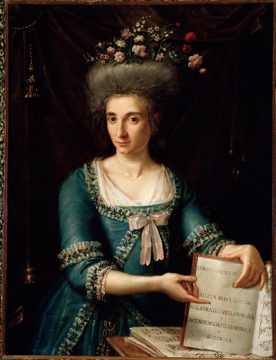Maria Rosa Coccia (1759-1833) 意大利大键琴演奏家和作曲家的肖像 匿名绘画。 约 1800 年 博洛尼亚，市民书目博物馆 作者 未知艺术家