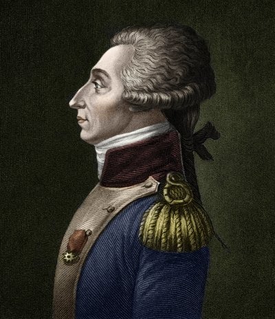 Marie Joseph Gilbert Motie Motier的肖像，拉法耶特侯爵（1757-1834），法国贵族和军人。 作者 未知艺术家