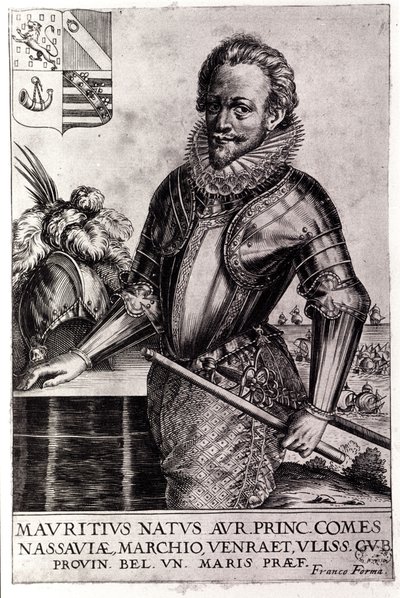 Portrait of Maurice de Nassau, Prince of Orange (b at Dillenburg 作者 未知艺术家
