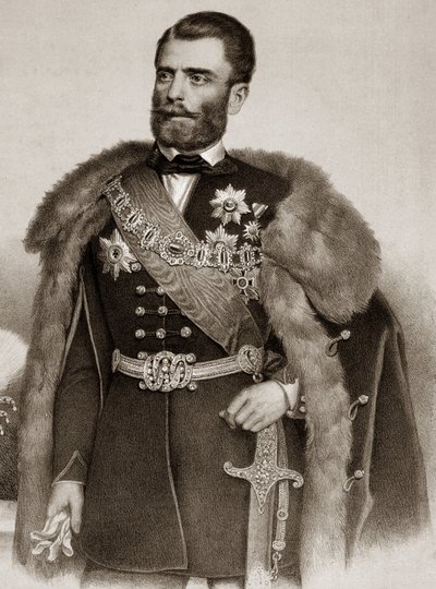 米歇尔三世-奥布雷诺维奇1823-1868年的肖像--塞尔维亚亲王米哈伊洛-奥布雷诺维奇三世的肖像 作者 未知艺术家