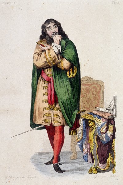 莫里哀的肖像 - 在“” Le Plutarque francais ””编辑。 Mennechet，卷。 5 作者 未知艺术家