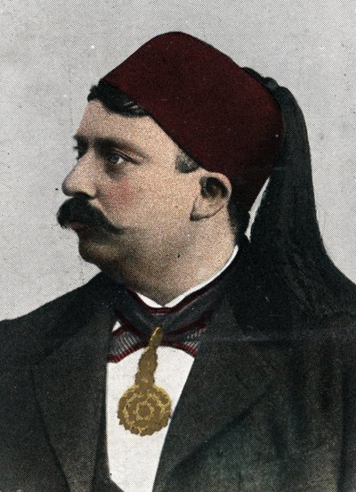 纳瑟尔-贝伊（Mohamed el-Naceur Bey）（1855-1922 年）的肖像 突尼斯贝伊（Muhammad V an-Nasir Husainid Bey of Tunis） 20 世纪早期的彩色石版画 作者 未知艺术家
