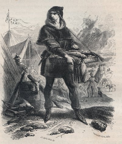 佛兰德斯农民和农民起义领袖Nicolaas Zannekin(?-1328)的肖像(1325-1328) - Nicolaas Zannekin或Nicolas Zanekin或Zannequin的肖像，Tribun和佛兰德斯冒险家，卡尔起义的领袖，反对伯爵的人。 作者 未知艺术家