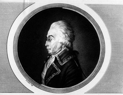 尼古拉斯·勒克纳 (Nicolas Luckner) (1722-1794) 法国元帅的肖像。 版画《法国大革命历史画作全集，三卷》。””1804 年。 作者 未知艺术家