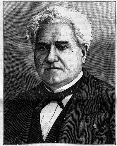 法国动物学家和古生物学家Paul Gervais（1816-1879）的肖像。刊登在 "自然 "杂志上的版画 作者 未知艺术家