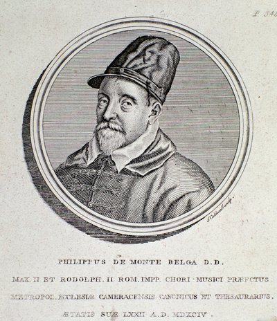 菲利普·德·蒙特 (Philippe de Monte) 的肖像 作者 未知艺术家