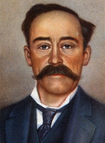 美国北极探险家罗伯特-埃德温-皮尔里的肖像。 作者 未知艺术家