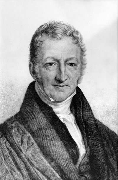Portrait of Thomas Robert Malthus (1766 - 1834), British economist. 作者 未知艺术家