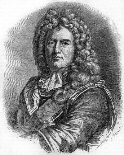沃邦（1633 - 1707）的肖像。(Sébastien Le Prestre de Vauban) 法国元帅和军事工程师 作者 未知艺术家