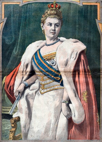 威廉敏娜肖像，1890 年至 1948 年荷兰女王（印刷品） 作者 未知艺术家