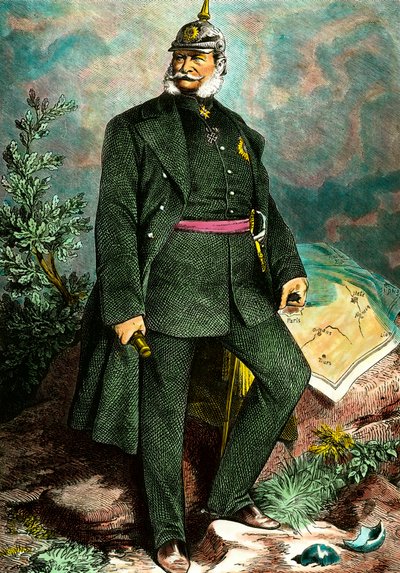 普鲁士国王和德国皇帝威廉一世（1797-1888）的肖像。19世纪的雕版印刷品 私人收藏 作者 未知艺术家