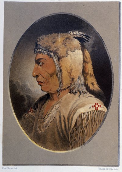 Portrait of an Indian: Man-Ce-Muckt - in “” Wandering of an artist among the indians of north america”” by Paul Kane, Longmans & Roberts, London 作者 未知艺术家