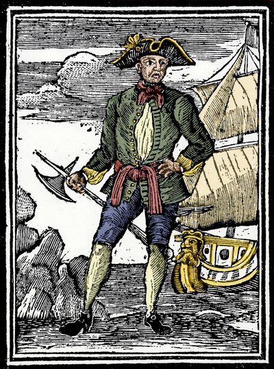 海盗爱德华-英格兰（？ -1720）的画像。 作者 未知艺术家
