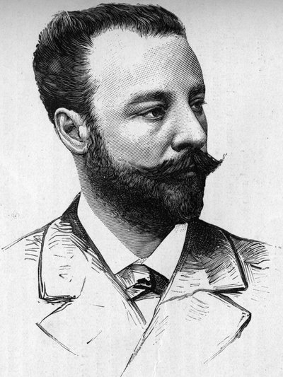 作家阿尔伯特-杜鲁伊的画像，死于1887年。 作者 未知艺术家