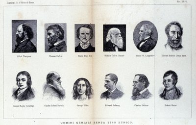 Portraits de differents hommes de genie. Etude parue in ""L