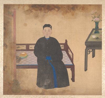 家庭成员肖像，19 世纪中叶（19 叶画册；绢本彩墨画） 作者 未知艺术家