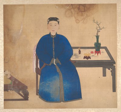 家庭成员肖像，19 世纪中叶（19 叶画册；绢本彩墨画） 作者 未知艺术家