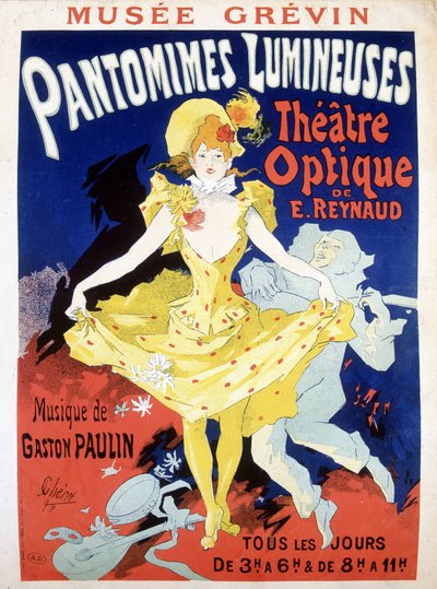 雷诺光学剧院日常奇观“Pantomimes Lumineuses”海报 作者 未知艺术家