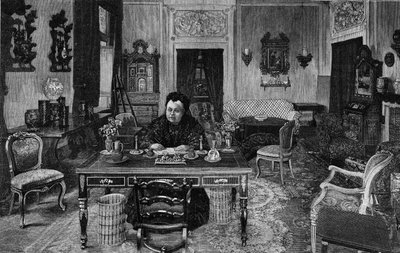 1893年，英国女王维多利亚在佛罗伦萨的帕尔米耶里别墅。 作者 未知艺术家
