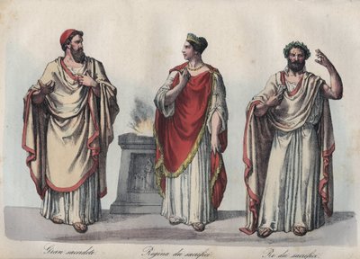 古罗马的宗教--罗马祭司--Regina sacrorum--Rex Sacrorum（Rex sacrificulus）--来自《Usi e Costumi di Tutti i Popoli dell