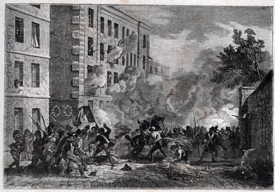 革命 1830年--理工学家路易-凡诺（Vanneau）之死 作者 未知艺术家