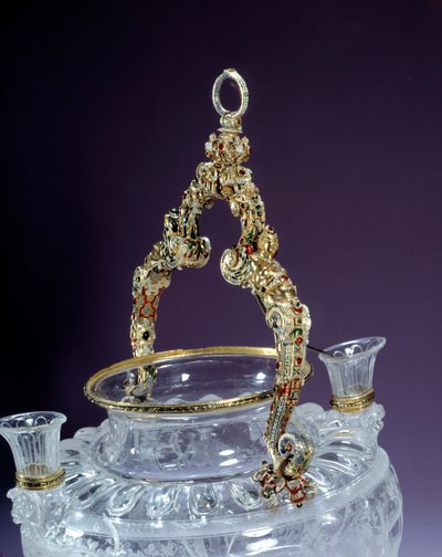 代表 Noe 醉酒的水晶花瓶把手。 1550 巴黎附近。 卢浮宫 作者 未知艺术家