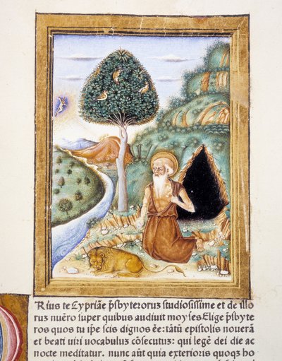 Saint Jerome - miniature 作者 未知艺术家