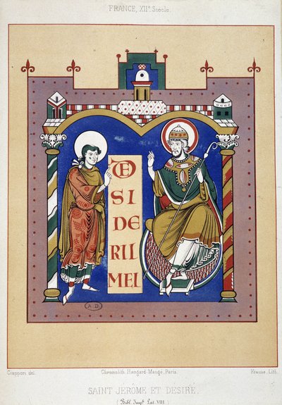 Saint Jerome and Saint Desire - 基于 12 世纪的法国文件 作者 未知艺术家