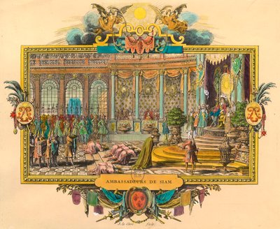 Siam Ambassadors at the Court of King Louis XIV in 1686. Engraving. Private collection 作者 未知艺术家