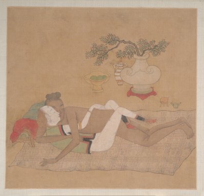 鞑靼军官与金发女郎 作者 未知艺术家