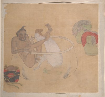 鞑靼军官与金发女郎 作者 未知艺术家