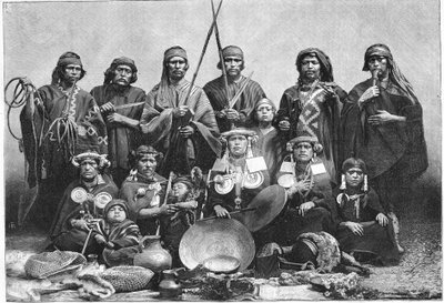 1883年，阿劳坎人在巴黎的适应性花园。 作者 未知艺术家