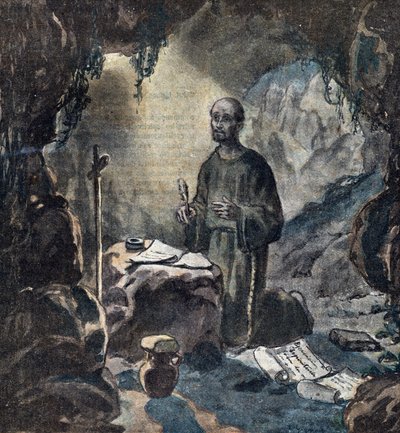 1521 年圣依纳爵-罗耀拉（1491-1556 年）的皈依（圣依纳爵-罗耀拉的宗教皈依 作者 未知艺术家