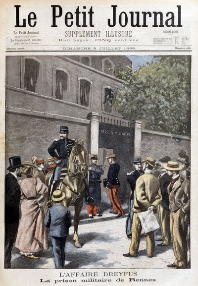 德雷福斯案：雷恩军事监狱 - 1899 年 7 月 9 日的“小杂志” 作者 未知艺术家