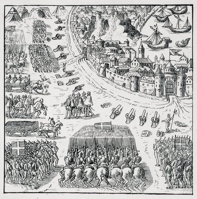 安茹公爵（亨利三世）被选为波兰国王后（1573年），被迫不断地去占有这个王位，拉罗谢尔的包围被解除了，罗切洛人得到了他们为自己和为自己要求的一切。 作者 未知艺术家