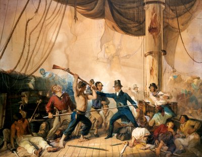1813年切萨皮克甲板上的近战 作者 不明